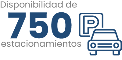 Disponibilidad de 750 estacionamientos