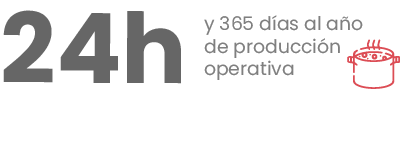 24 horas y 365 días al año de producción operativa